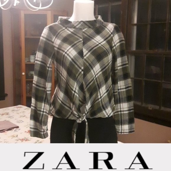 Zara Tops - Size S Zara Basic Collection plaid top